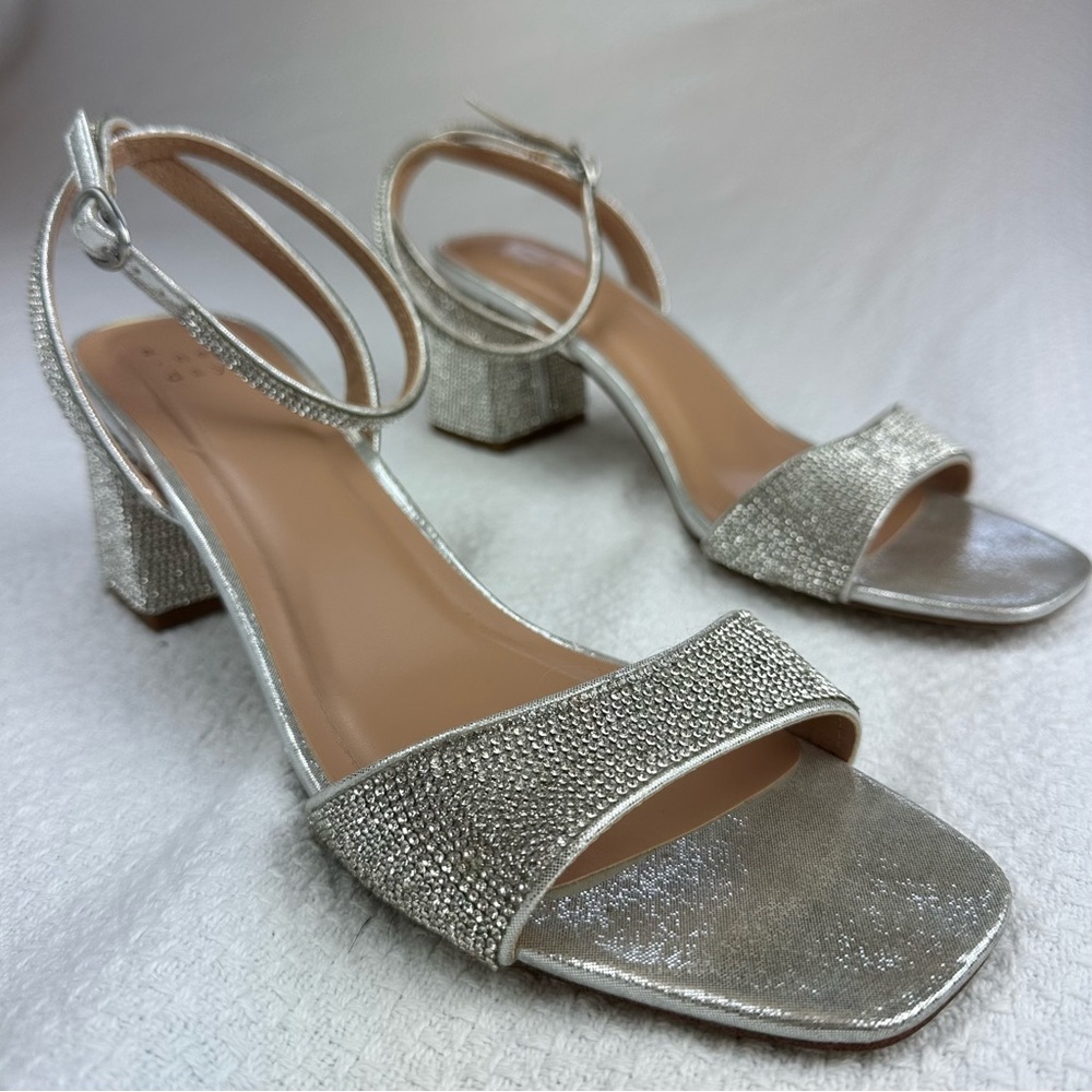 a new day Silver Textured Heels